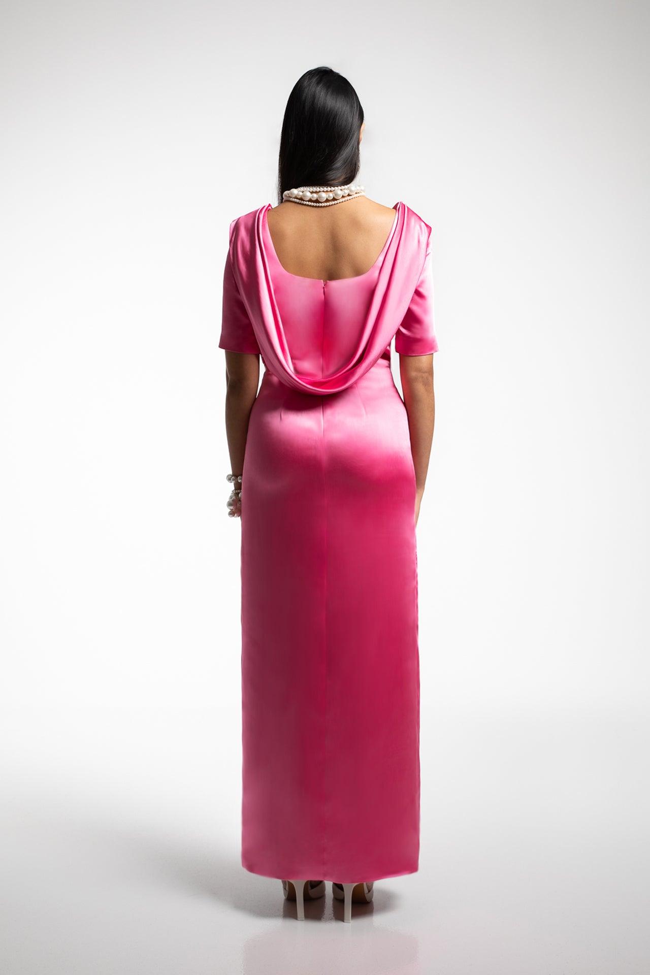 VERSATILE DRAPED DRESS - MAZEJO